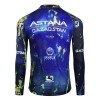Wielershirt 2024 Astana Qazaqstan Lange Mouw Blauw
